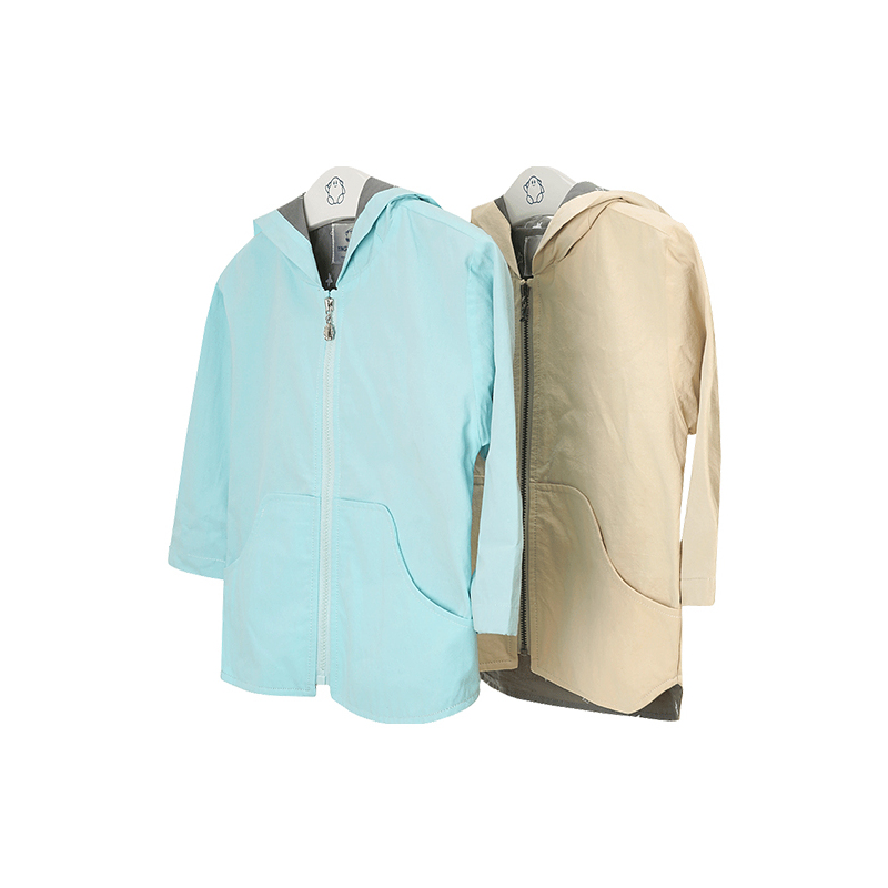 男女童春季新品外套长袖拉链带耳朵帽子时尚外出服1-5岁80-120cm
