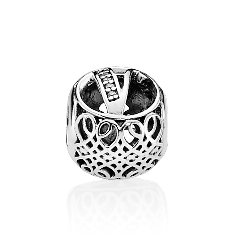 PANDORA潘多拉 复古字母A 925银串饰 791845CZ