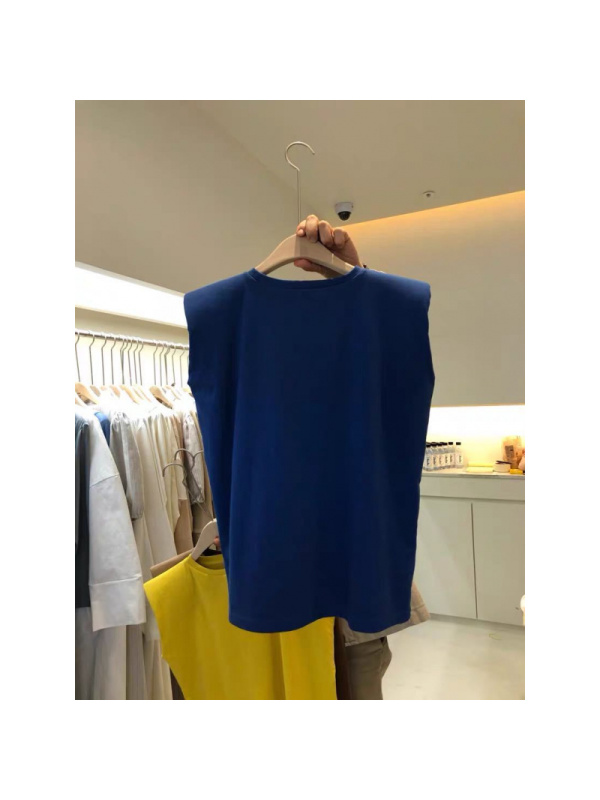 纯色圆领外穿无袖T恤女夏宽松打底衫显瘦休闲背心上衣服韩国女装