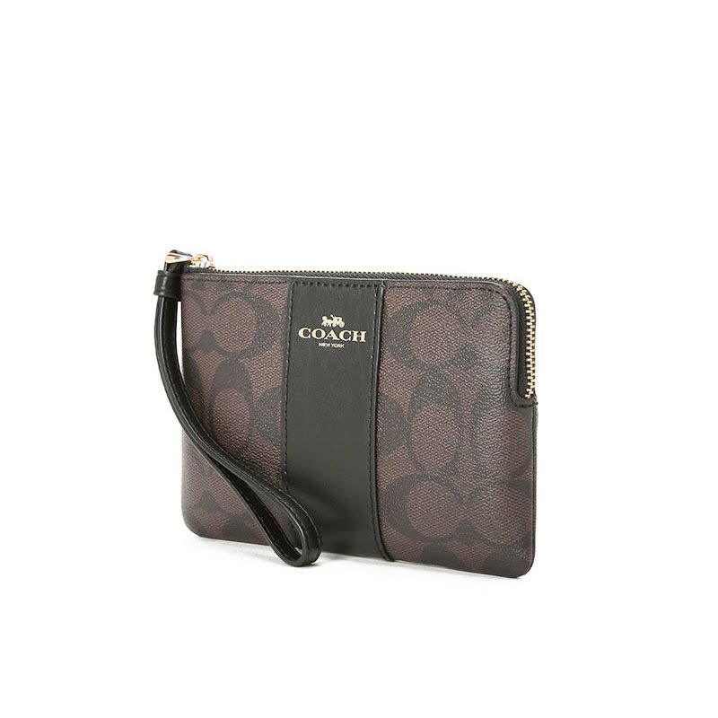 COACH 蔻驰 女士手包 手拿包 字母马车标织物F58035金扣图片