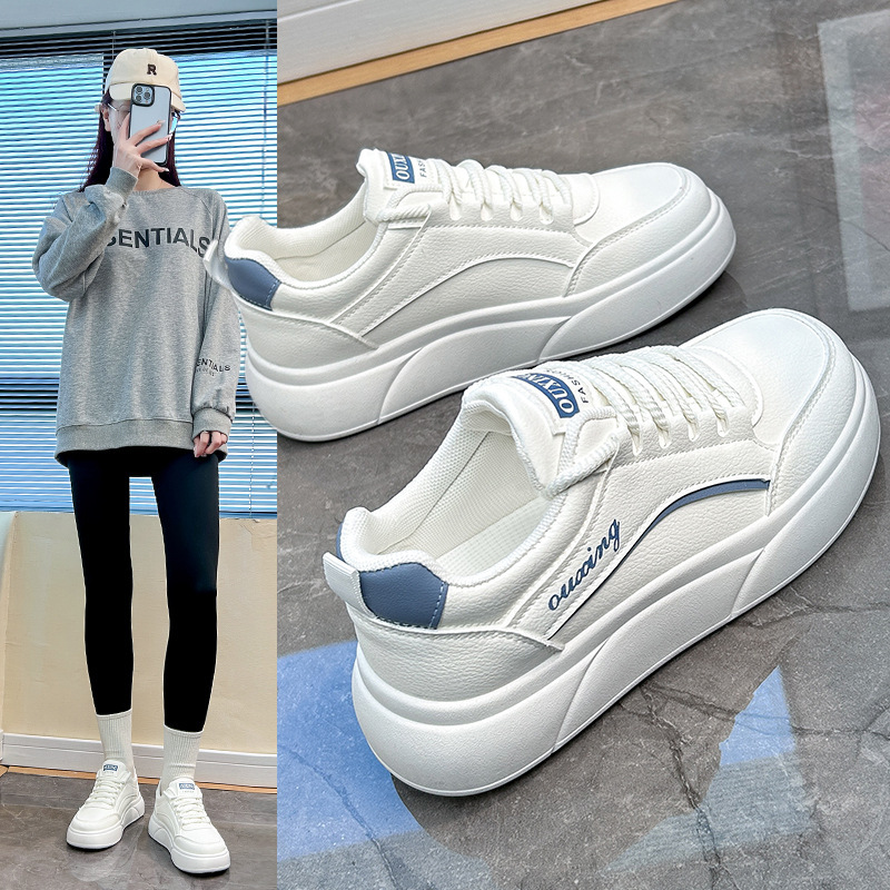 2025春季小白鞋新款韩版ins女学生增高厚底运动板鞋休闲鞋女
