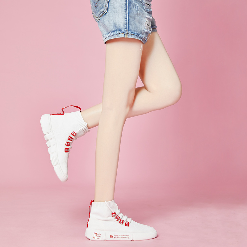 图思龙女生袜子鞋短靴百搭休闲板鞋韩版高帮冬季女鞋子