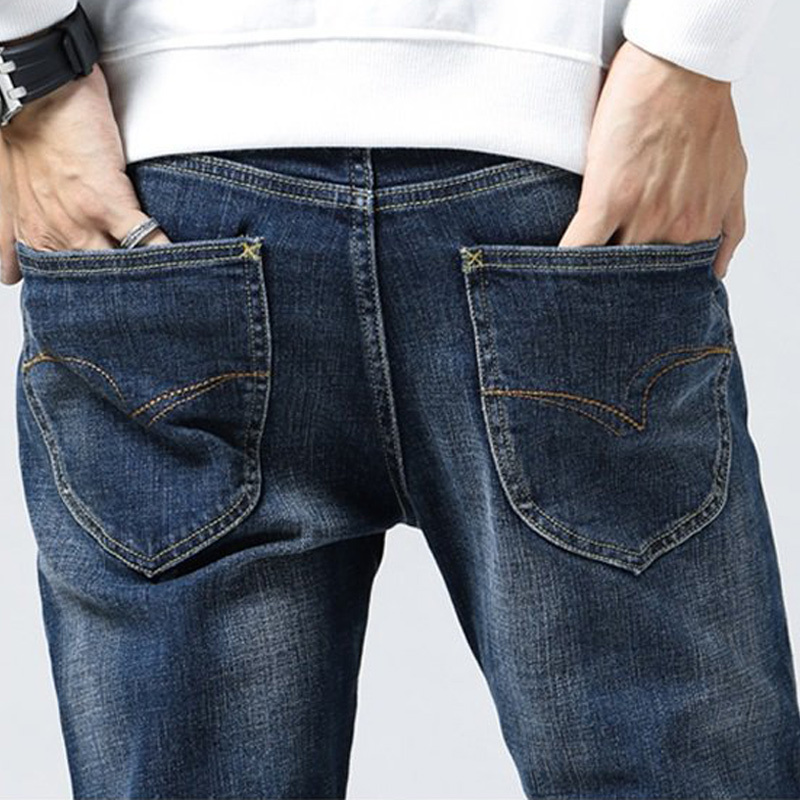 leecooper牛仔裤男秋季修身款小脚哈伦裤子男日系潮流男士弹力宽松