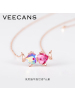 veecans双鱼项链女纯银小众设计锁骨链施华洛世奇元素N0673-SR2W1