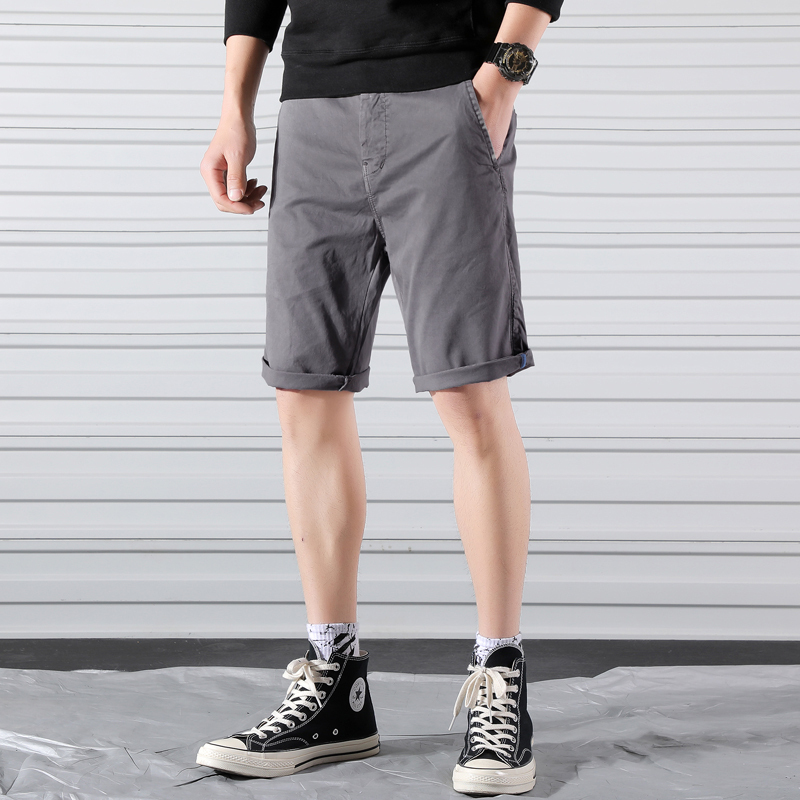 吉普盾男士短裤运动休闲五分裤潮牌七分工装裤夏季宽松沙滩裤
