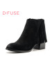 迪芙斯D:FUSE牛皮尖头中跟套脚流苏深口女鞋DF64117309