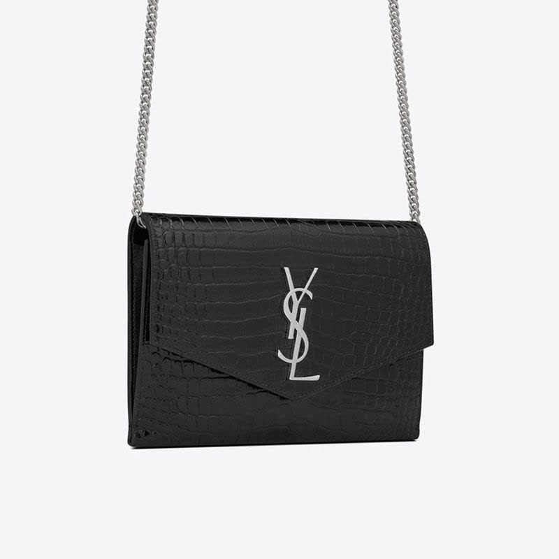 【预定】YSL/圣罗兰 UPTOWN鳄鱼纹皮革链条钱包 607788 19*12*3CM图片