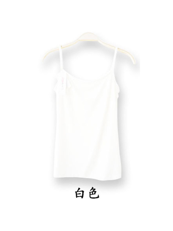 夏季莫代尔女士吊带弹力背心大码宽松小背心纯黑色打底衫