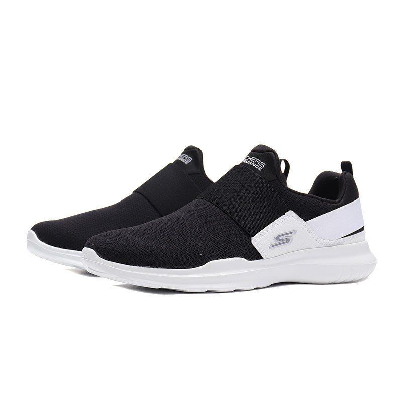 【自营】Skechers斯凯奇女鞋跑步鞋GO RUN一脚蹬低帮运动鞋14844 14844/BKW黑色+白色