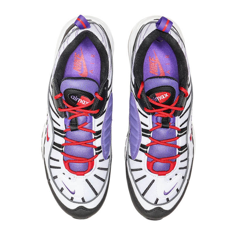NIKE男鞋休闲鞋AIR MAX 98黑紫猛龙气垫缓震运动鞋640744