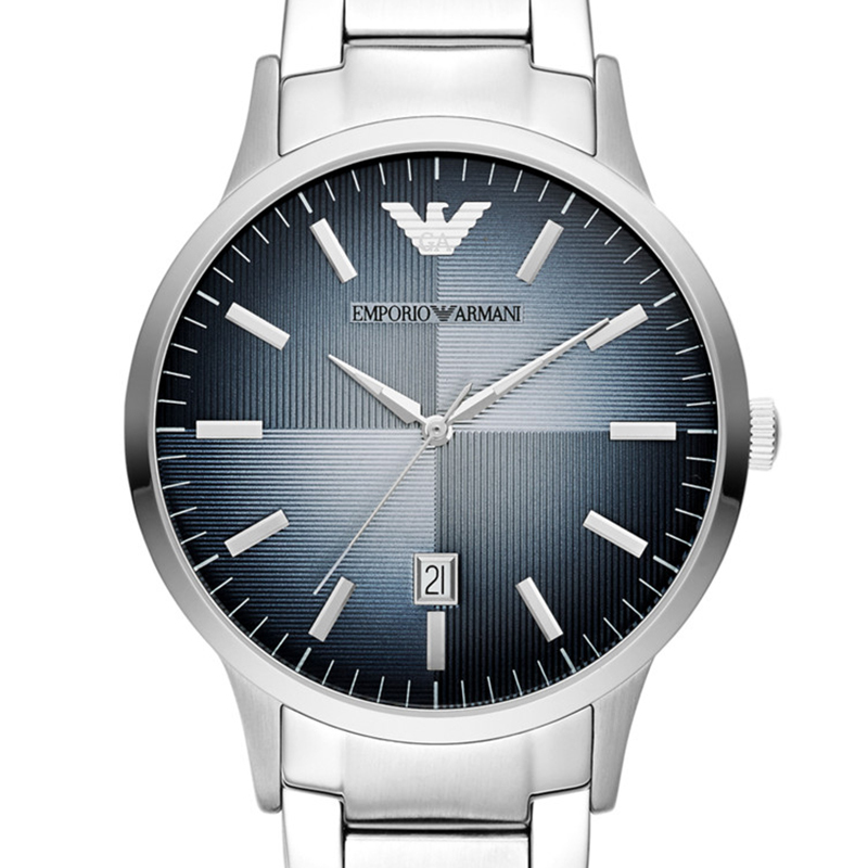阿玛尼(EMPORIO ARMANI)新款商务休闲钢带男士石英表