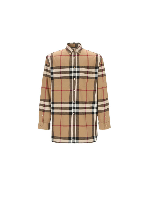 博柏利 BURBERRY VINTAGE 长袖衬衫 经典格纹棉质 男女同款衬衫 4565531 格纹 L