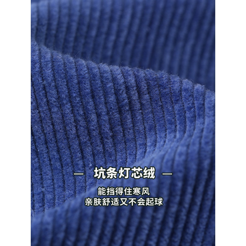 妖精的口袋灯芯绒休闲老爹裤2020春季新款女直筒宽松奶奶ins裤子
