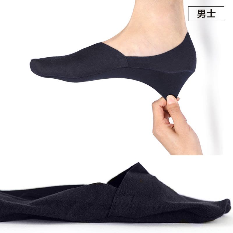 日本厚木 ATSUGI 船袜男士 深口设计 脚跟硅胶设计防脱落 含棉成分 ATF036图片