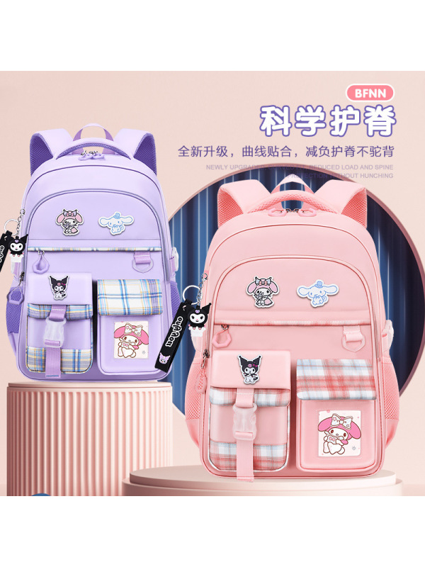 24新款小学生书包女1-3-6-9年级卡通可爱儿童双肩背包轻便减负包