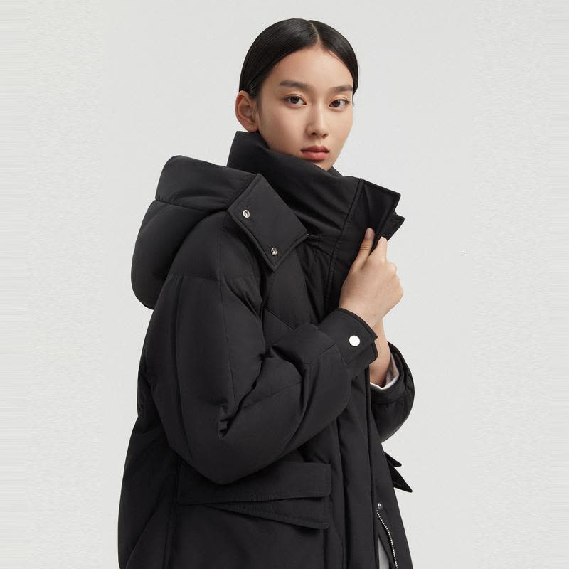 波司登女士莫兰迪色系羽绒服女休闲外套B00145252图片