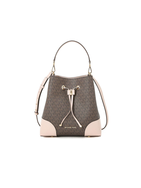 MICHAEL KORS 迈克·科尔斯水桶包 logo印花 织物拼皮 30F9GZ5L6B
