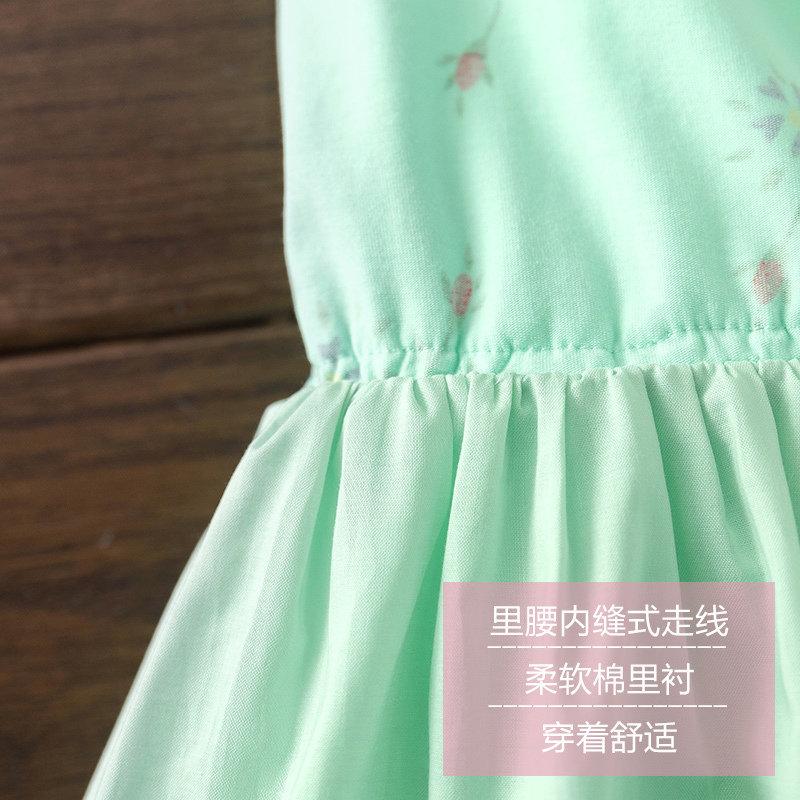 boatmouse船鼠童装女童连衣裙春装洋气韩版印花纱裙儿童裙子小女孩公主裙