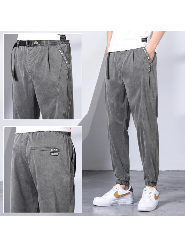 Ceba春夏新款 潮牌痞帅男士牛仔裤 高弹宽松束脚冰丝裤夏广东新塘牛仔