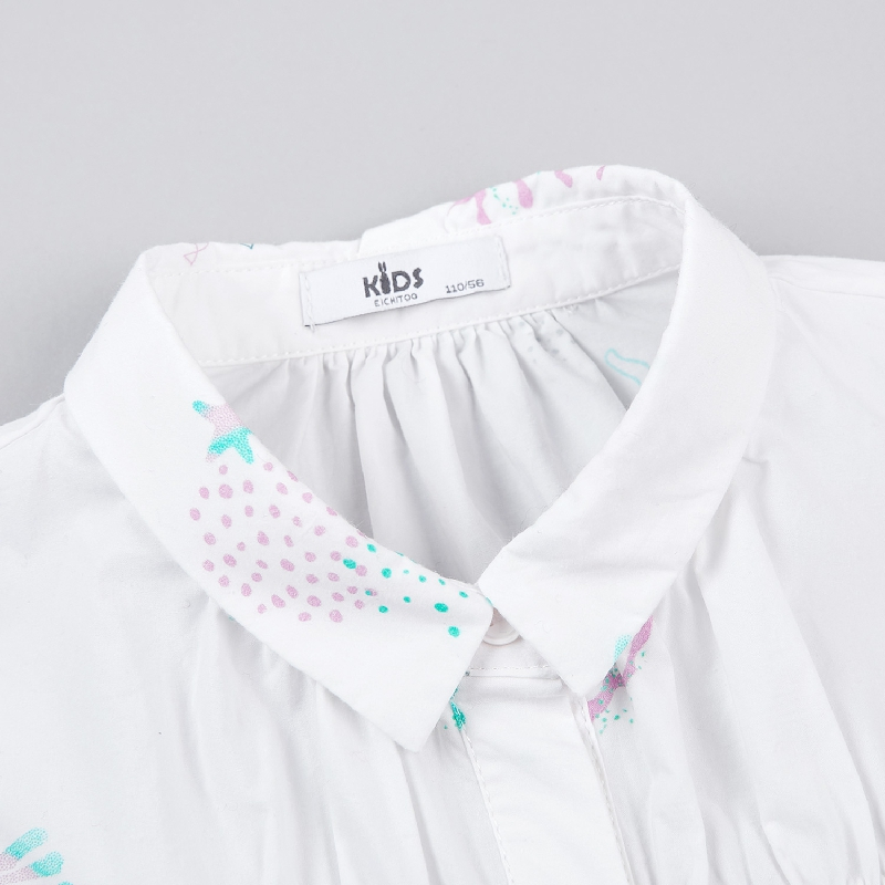 EICHITOO KIDS爱居兔童装2019春季女小童时尚印花休闲衬衫