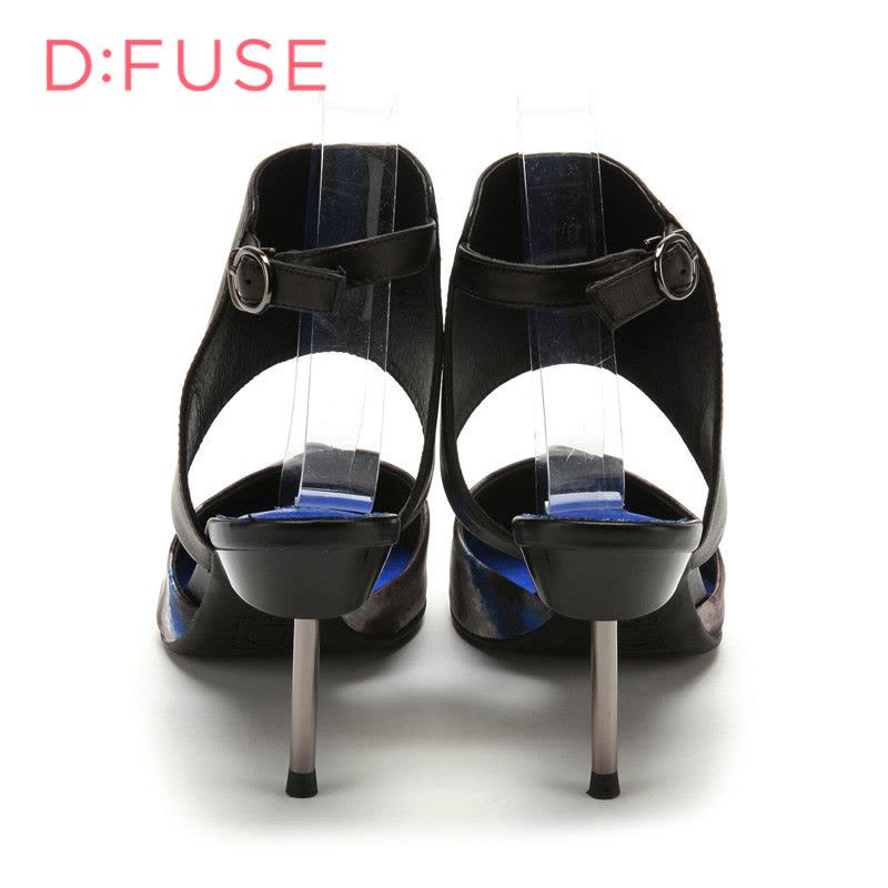 迪芙斯D:FUSE羊皮尖头高跟套脚纯色秋浅口女鞋DF43110134图片