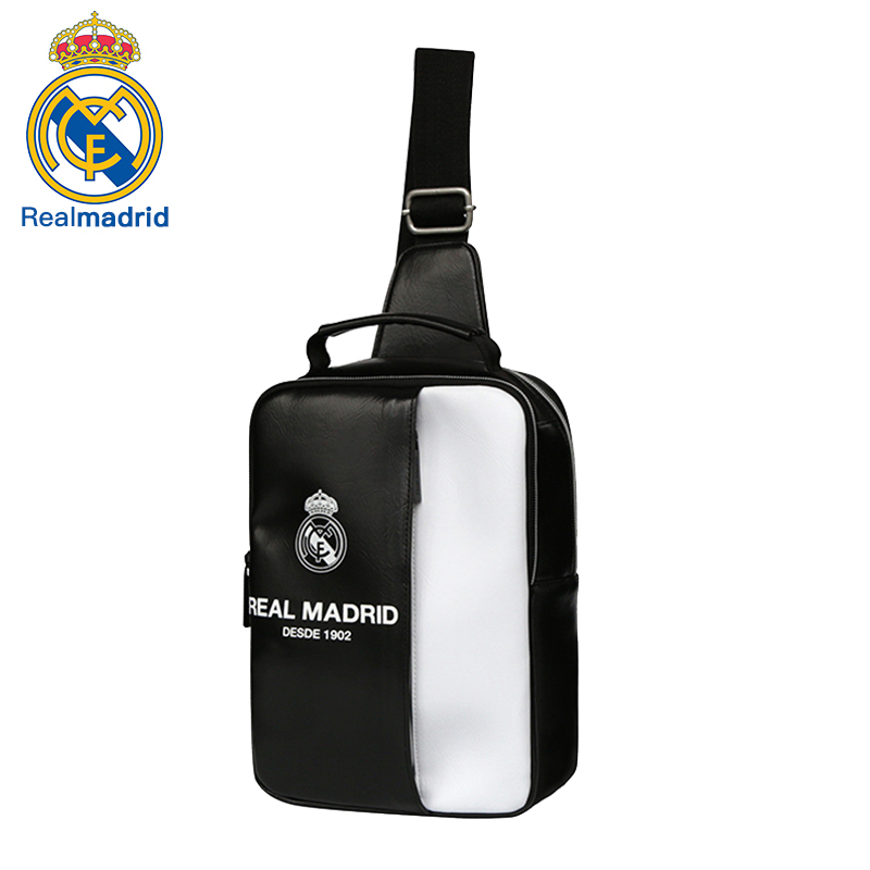 皇家马德里Realmadrid官方正品时尚男女士多功能大容量手提运动户外登山休闲健身训练商旅行电脑单肩小挎书包背包黑色