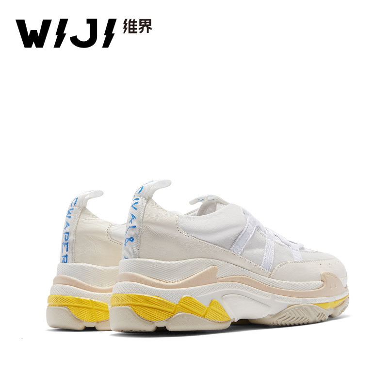 WIJI2018春夏季新款百搭运动休闲鞋厚底松糕鞋透气跑步旅游流行潮