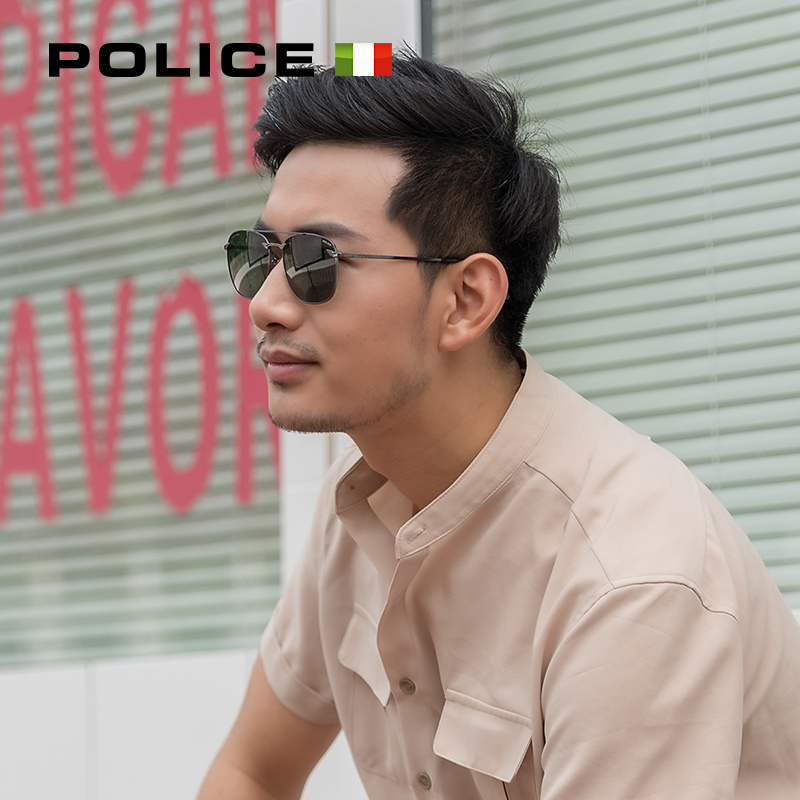 意大利POLICE新款男士眼镜太阳镜男潮人开车墨镜个性简约复古_1