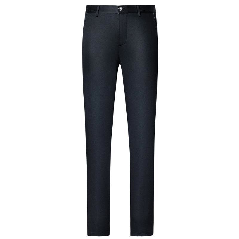 七匹狼休闲裤2019春季青年男士时尚商务微弹直筒休闲长裤图片