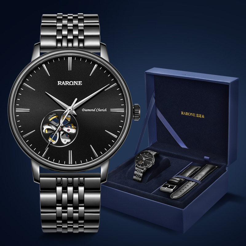 皮带套盒雷诺男士手表潮流时尚防水自动机械男士机械表8670299