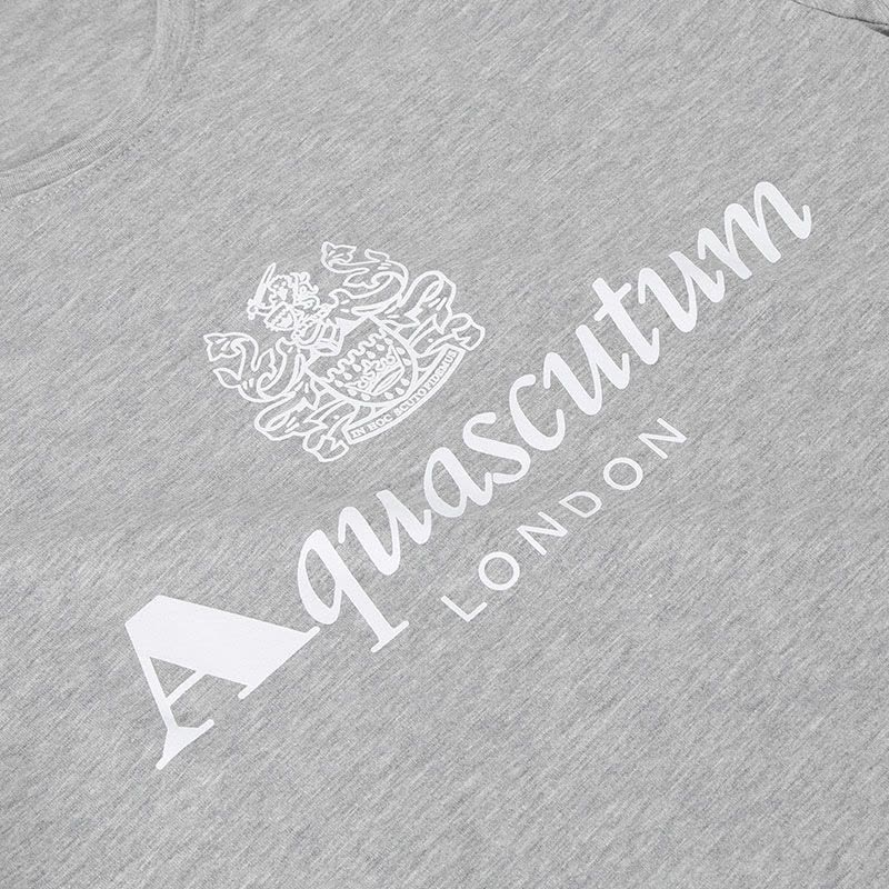 雅格狮丹AQUASCUTUM 男士T恤 LOGO印花棉质QMT001M0图片