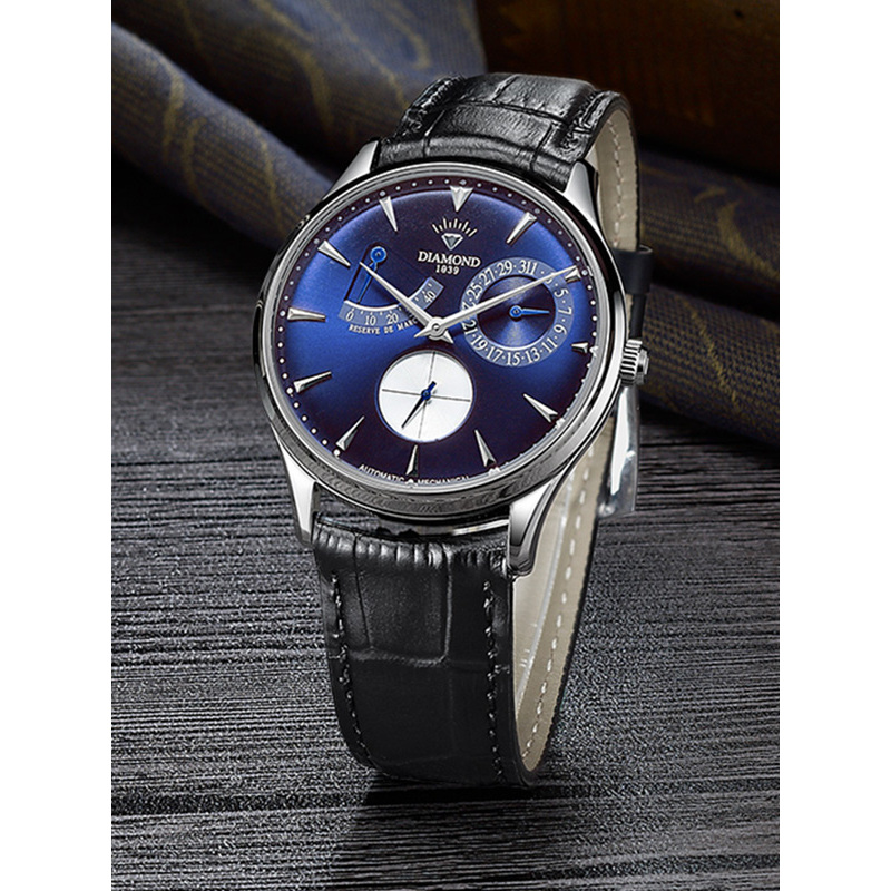 上海钻石牌手表男士全自动机械表日历防水多功能3100