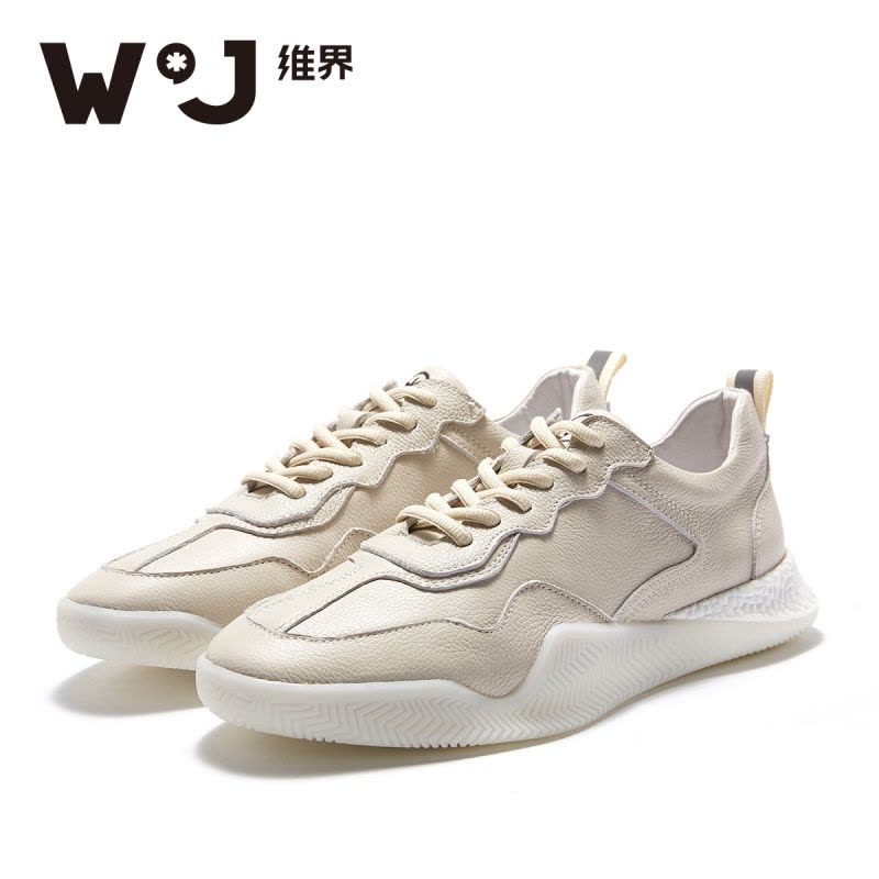 维界新款男鞋时尚低帮真皮休闲鞋韩版潮流板鞋男个冬季潮鞋图片