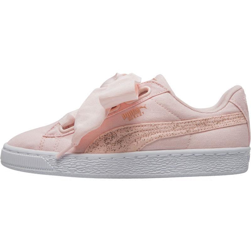 puma彪马女鞋 basket heart canvas 运动休闲鞋蝴蝶结板鞋 366495