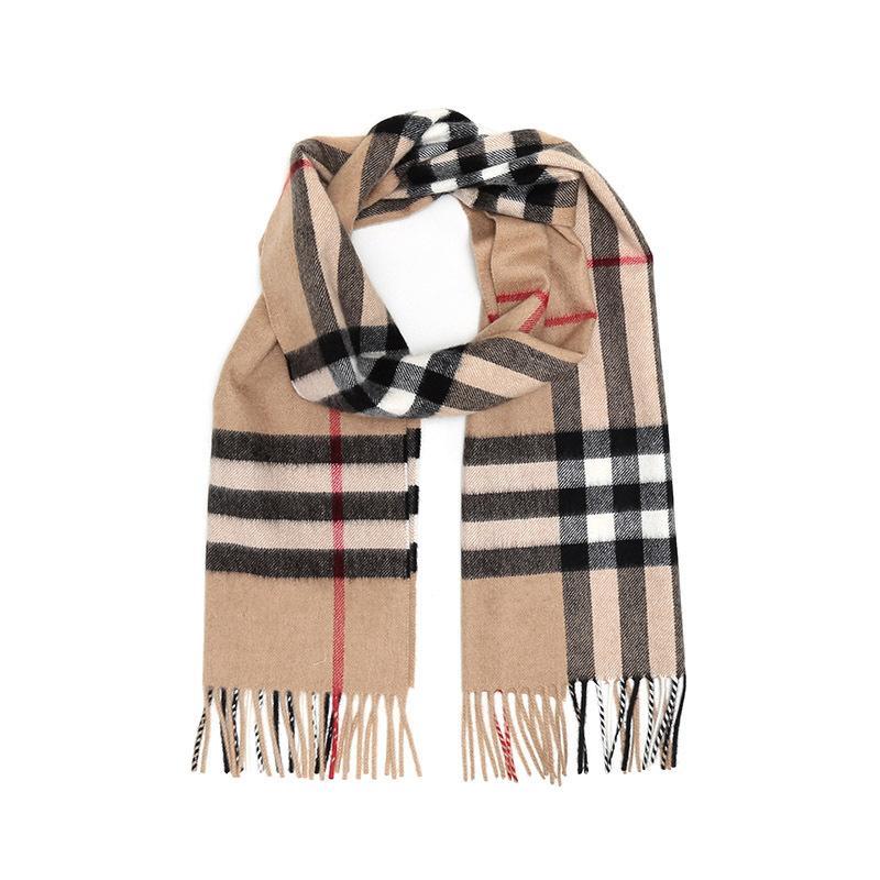 BURBERRY 博柏利 男女通用款山羊绒格纹围巾 80155271