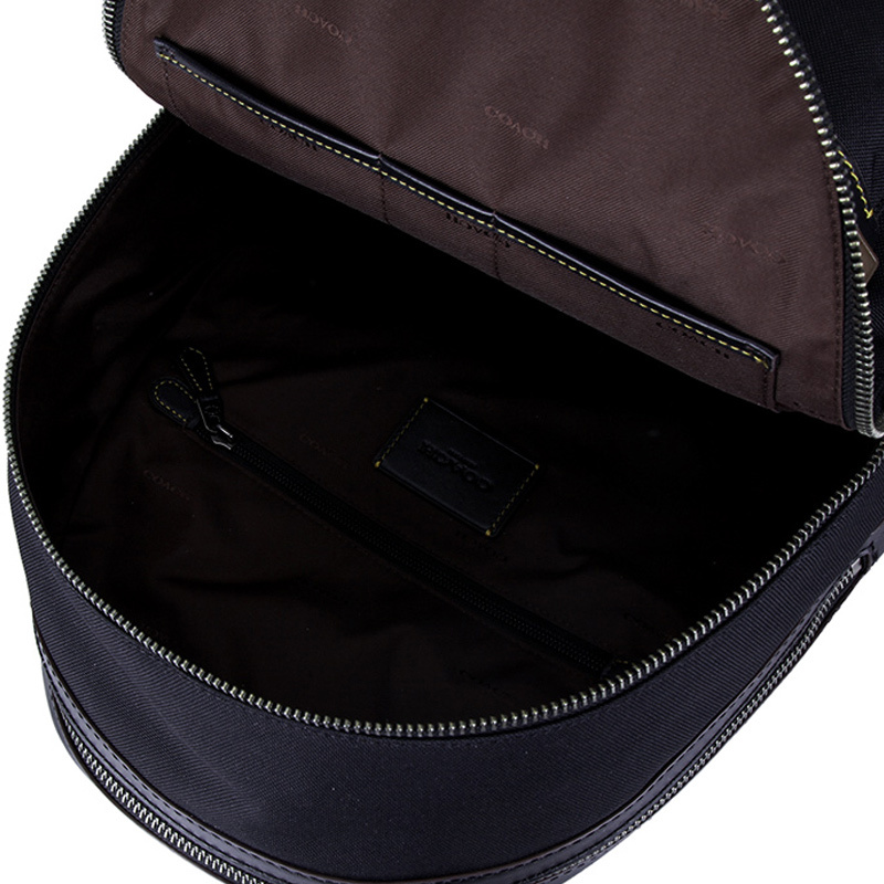 COACH 蔻驰 奢侈品 男士专柜款大号黑色织物双肩背包书包 29474 JIBLK