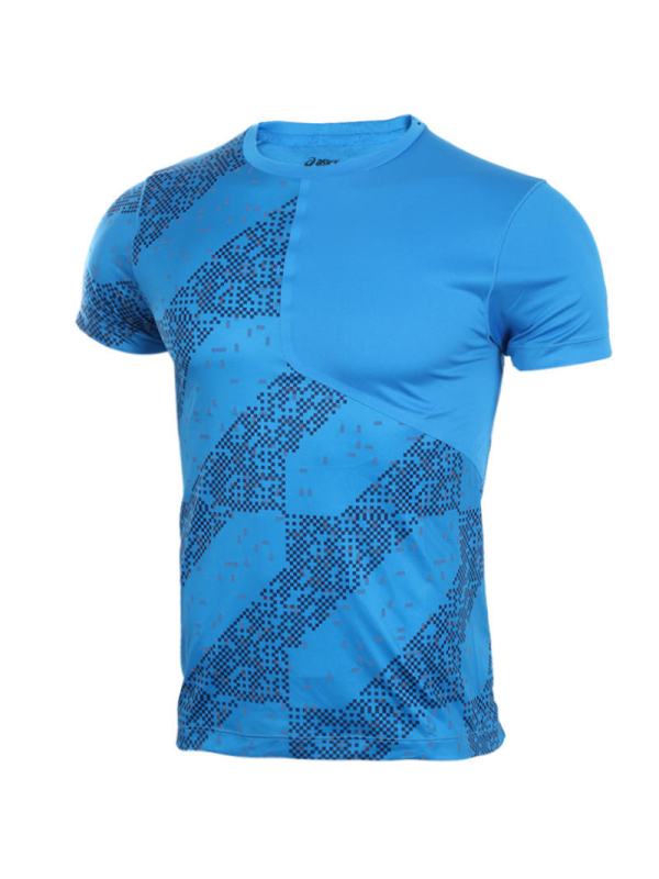 ASICS亚瑟士男装T恤 秋运动休闲吸湿排汗速干反光训练短袖151301