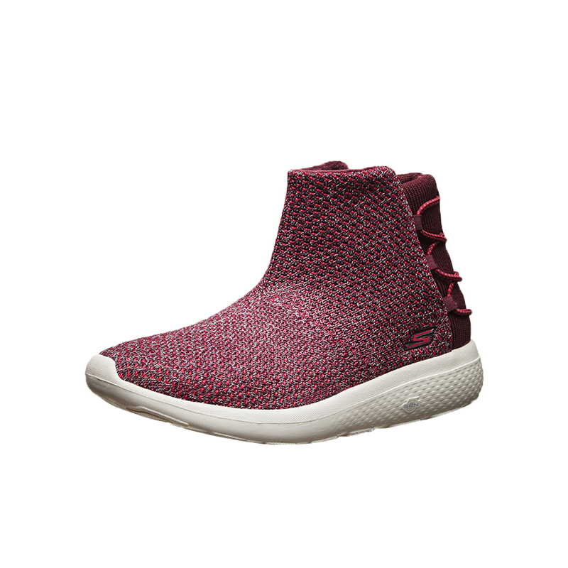 Skechers斯凯奇女鞋秋冬季休闲短靴编织毛里一脚套保暖靴子14617