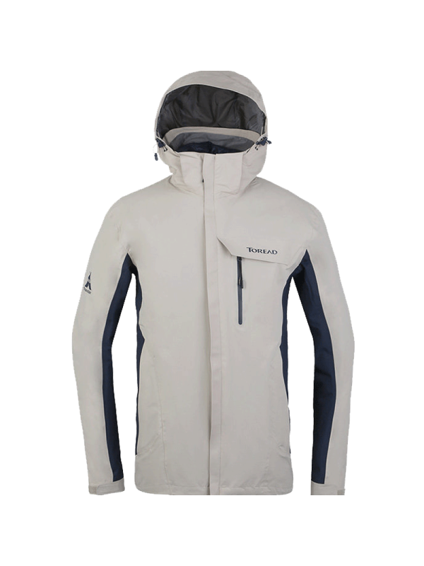 探路者男装秋冬款户外运动防风保暖耐磨羽绒内胆冲锋衣夹克外套TAWF91919