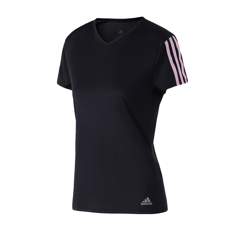 adidas女服短袖T恤跑步健身训练透气运动服DX2021 L DX2020红色