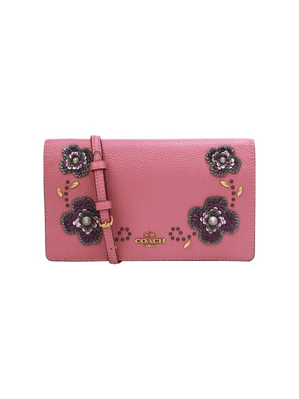 蔻驰(coach)奢侈品专柜款女士单肩包山茶花系列时尚休闲百搭单肩包斜