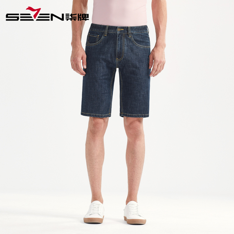 柒牌SEVEN男士夏季时尚休闲五分裤牛仔短裤