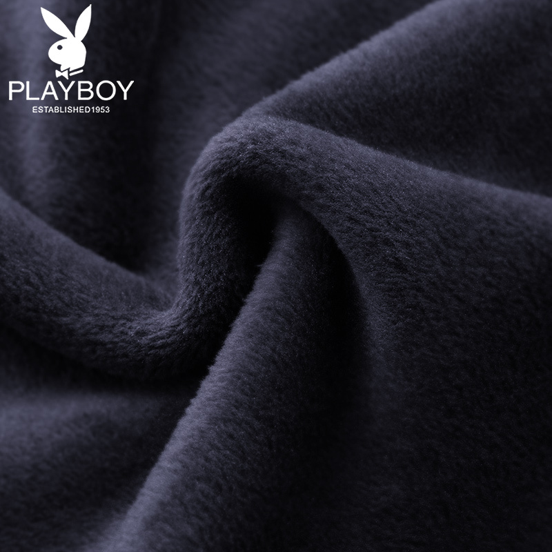[苏宁自营]PLAYBOY花花公子情侣保暖内衣套装加绒加厚男女士棉圆领