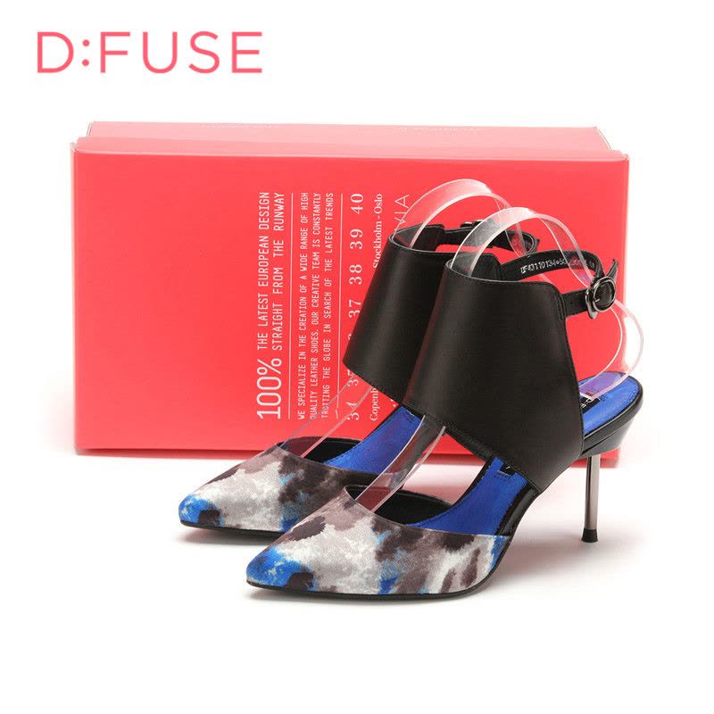 迪芙斯D:FUSE羊皮尖头高跟套脚纯色秋浅口女鞋DF43110134图片