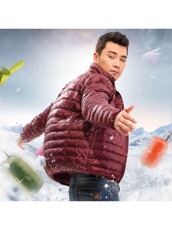 yaloo/雅鹿2017新款轻薄款修身轻型短款羽绒服男装保暖运动外套潮
