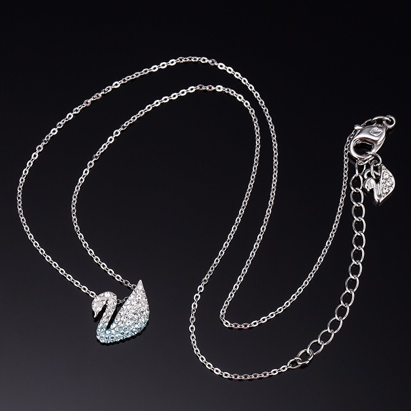 swarovski施华洛世奇项链小号时尚渐变蓝色天鹅系列吊坠5512094