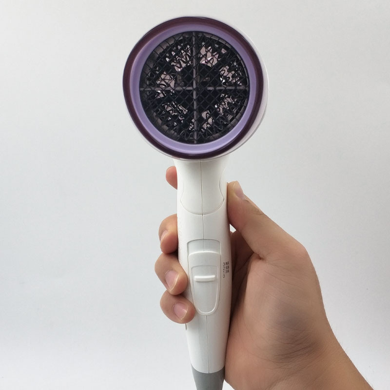 超人sid电吹风家用宿舍大功率冷热风便携迷你折叠1600wrd1632香芋紫