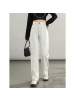 白色牛仔弯刀裤女韩版高腰宽松年春季创意新款水洗镰刀裤