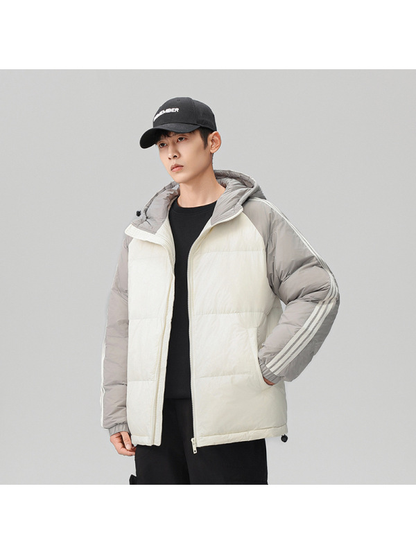 冬季潮牌情侣羽绒服连帽休闲时尚百搭加厚保暖宽松面包服男士外套