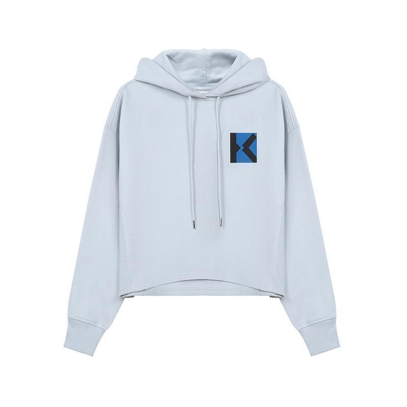 高田贤三 KENZO 女士 KENZO SPORT系列棉质Blocked K连帽卫衣运动衫FB5 2SW626 4MS